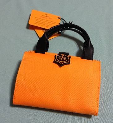 Veuve Clicquot wine bag folded into small shopping bag