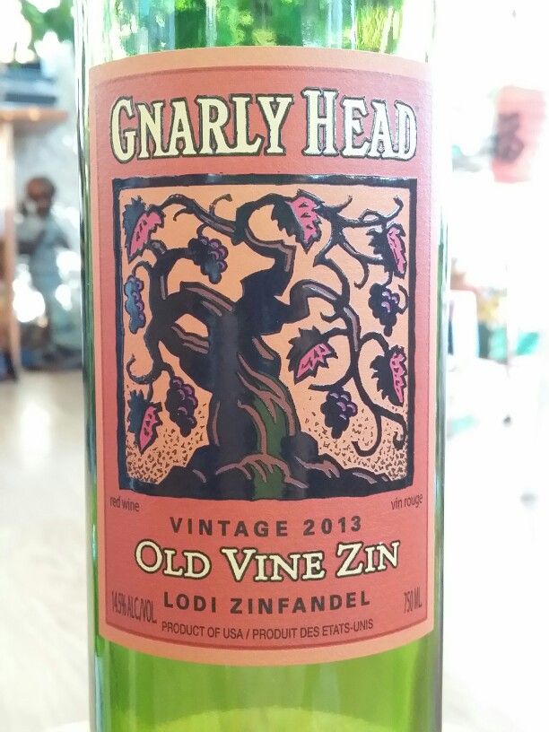 Gnarly head 2013 Old Vine Zinfandel.