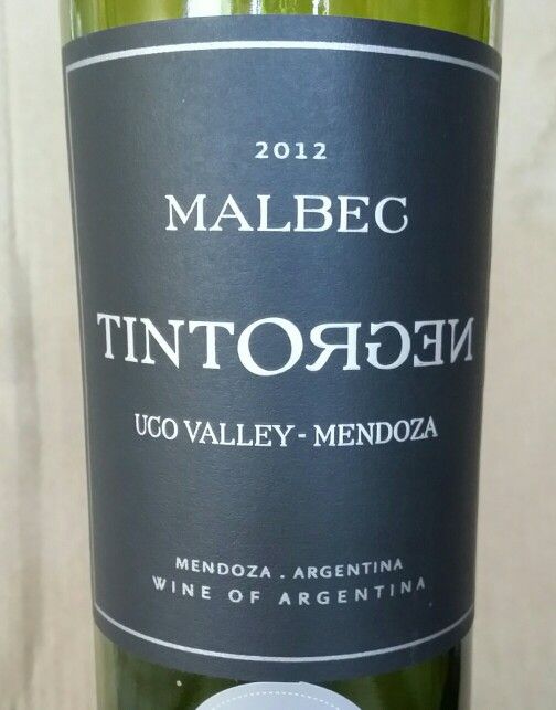 2012 Malbec Mendoza argentina Tintorgen