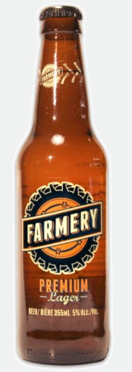 Farmery premium lager beer. Canada